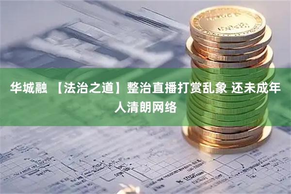 华城融 【法治之道】整治直播打赏乱象 还未成年人清朗网络